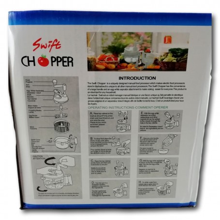 Hachoir Manuel Légumes & Viande - Lames Inox - Compact Pour Salade, Herbes, Fruits - Moumouten