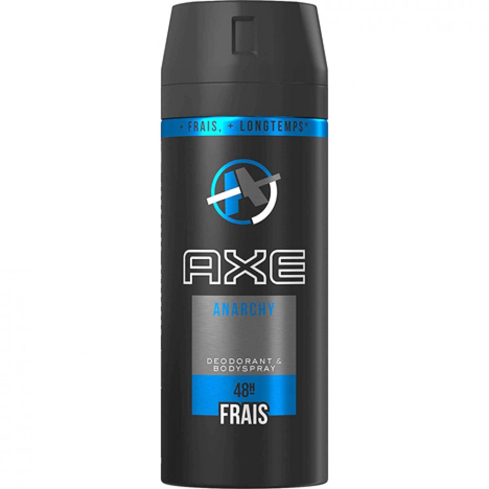 Axe Déodorant Homme Spray Anarchy 150ml Frais 48H