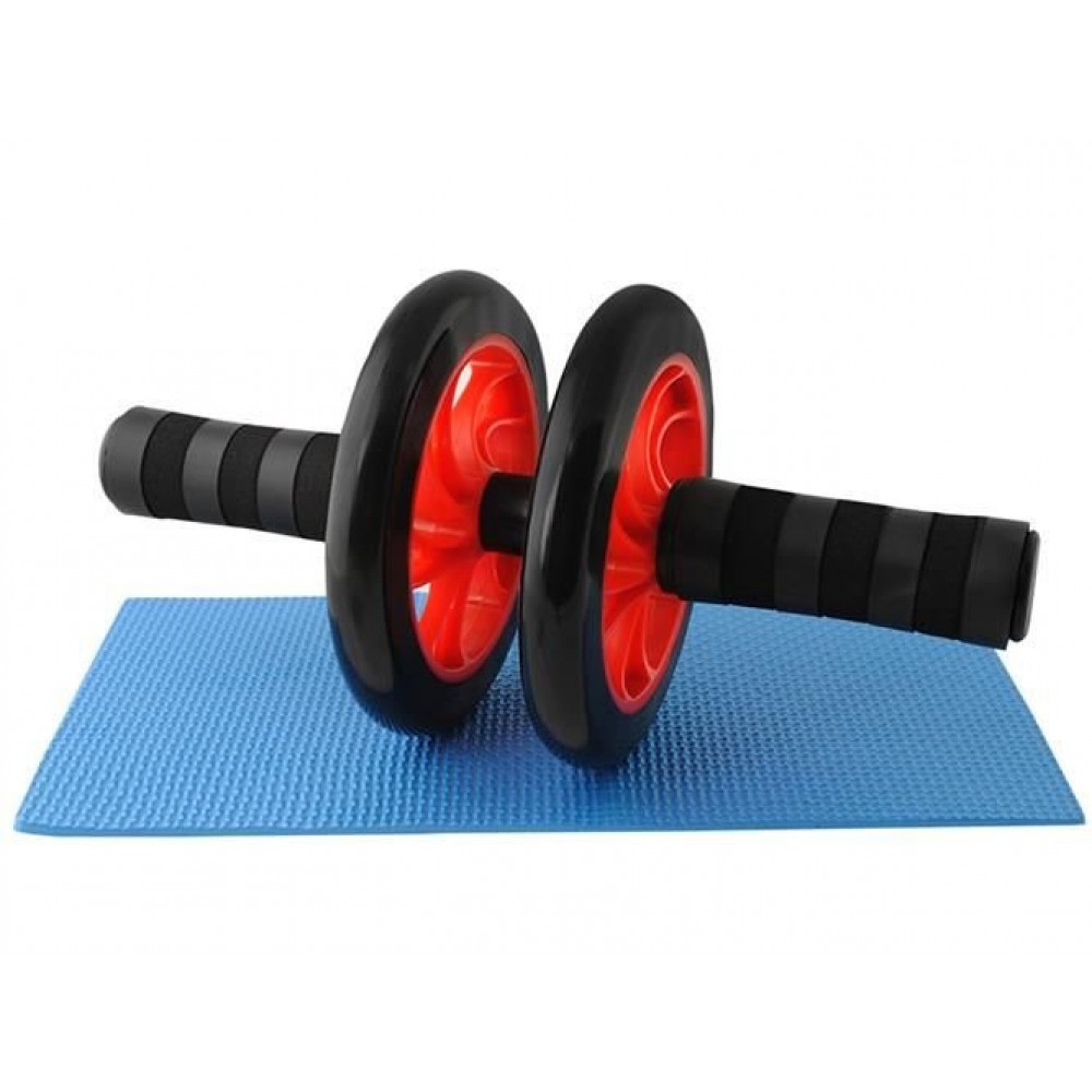 Roller Roue Abdominale Abdominaux Fitness Gym Musculation Exercice + Tapis