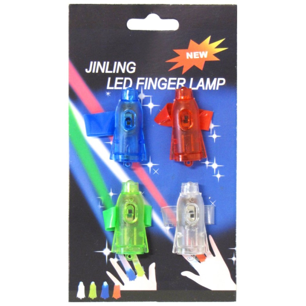 4X Finger LED Doigts Lumineux Multicolores Jeu de Lumière Soirée Fête Party