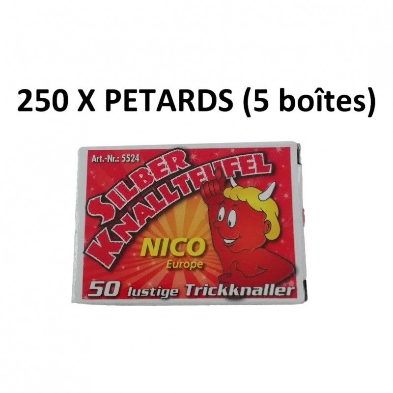 BOITE DE PÉTARDS PETSEC (50 boites de 50 pièces) Claque doigt - Pet sec