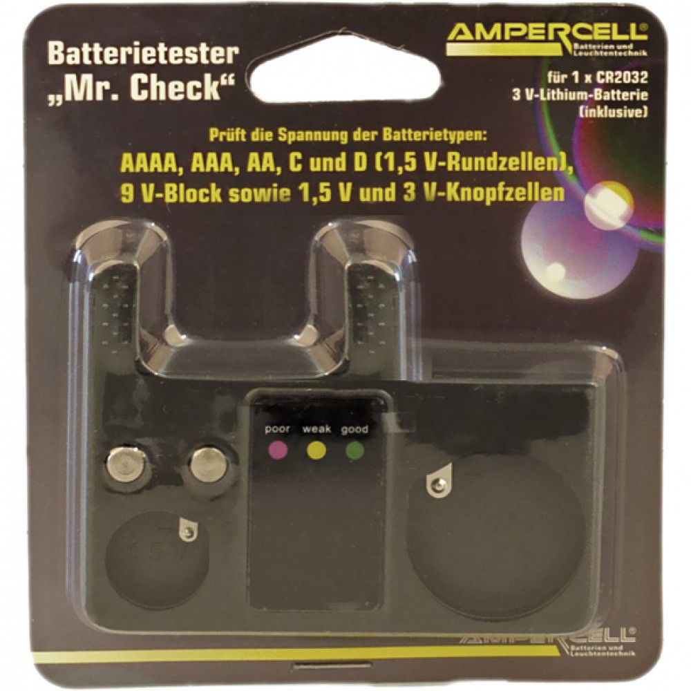 Testeur Universel de Piles Batterie AA AAA C D, 9V, et piles bouton 1,5V et 3V