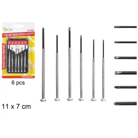 Kit de Tournevis de Précision 6 pcs Outils Réparation Lunettes Téléphone PC