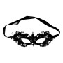 Masque de Carnaval Bal Vénitien Venise Noir en Tissu Fin Léger Femme Déguisement